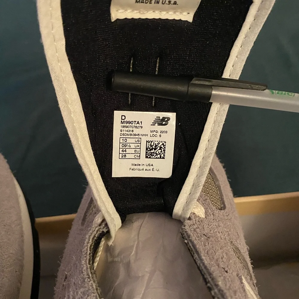 990v1 Marblehead Incense- Teddy Santis- Made in USA- Mens 10. Deadstock. - Picture 6 of 10